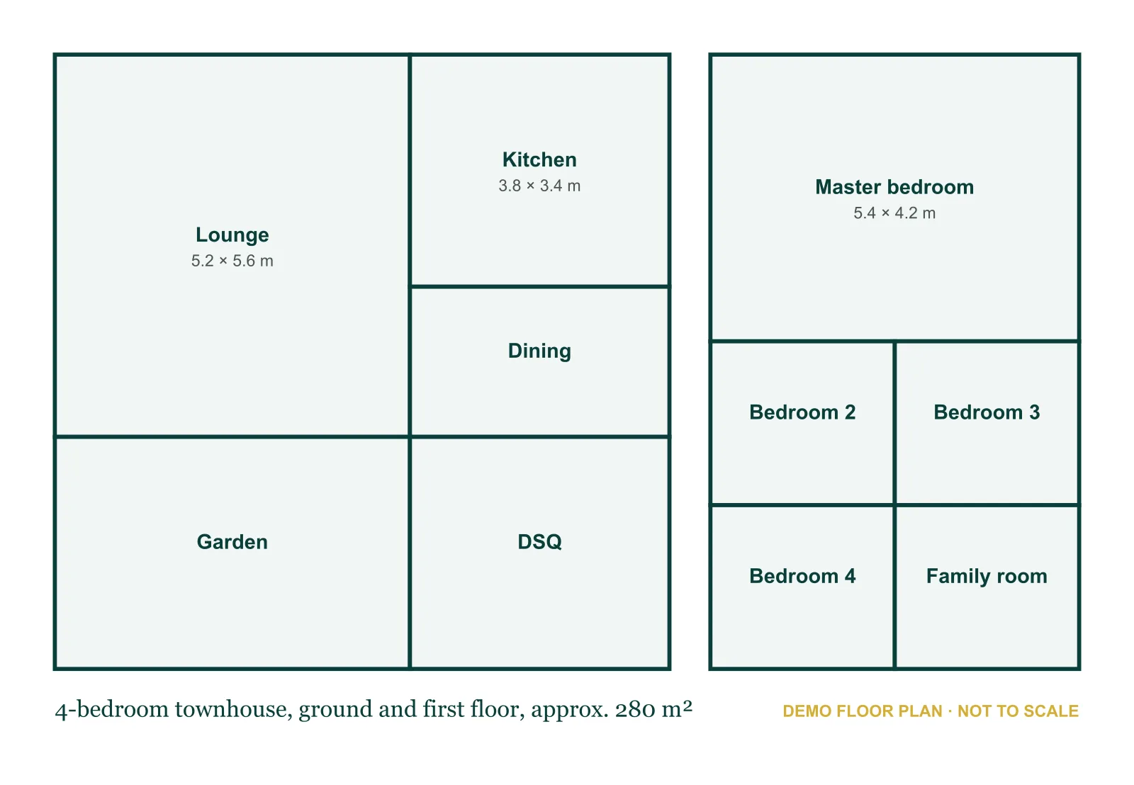Floor plan of the ground and first floors